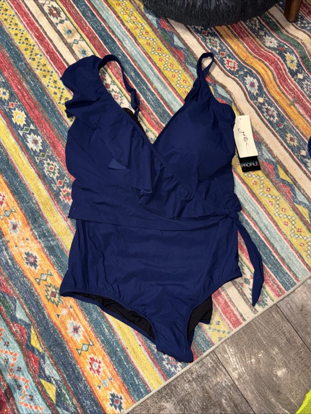 NWT GOTTEX SIZE 18W Blue One Piece / Royal Blue MSRP $178